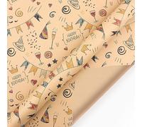 Papier cadeau Happy Birthday Wrapping Paper 50 * 70cm Colorful DIY Flower Wedding Party Packing Decor Crafts Papers Papier cadeau anniversaire(Party)