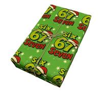 Papier cadeau Meme - Décoration de vacances humoristique pour Père Noël secret | Feuille enduite de qualité supérieure, Internet vintage pour fêtes, accents étoilés colorés, fournitures de