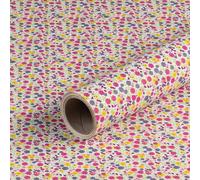 Papier cadeau Millefiori fleuri, papier anniversaire, lisse, 0,7 x 10 m