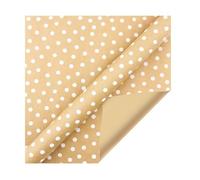 Papier Cadeau Papier d'emballage à motif rétro artisanal, papier de fleurs, boîte cadeau d'anniversaire mariage(Brown-A)