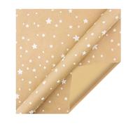 Papier Cadeau Papier d'emballage à motif rétro artisanal, papier de fleurs, boîte cadeau d'anniversaire mariage(Brown-E)