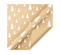 Papier Cadeau Papier d'emballage à motif rétro artisanal, papier de fleurs, boîte cadeau d'anniversaire mariage(Brown-C)