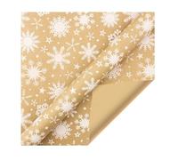 Papier Cadeau Papier d'emballage à motif rétro artisanal, papier de fleurs, boîte cadeau d'anniversaire mariage(Brown-D)