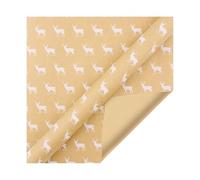 Papier Cadeau Papier d'emballage à motif rétro artisanal, papier de fleurs, boîte cadeau d'anniversaire mariage(Brown-B)