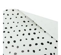 Papier Cadeau Petits Pois Noir Et Blanc 2 X 0,70m
