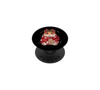 Papier Cadeau pour Hamster, Gerbille, Bonhomme de Neige, Houx PopSockets PopGrip Adhésif
