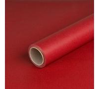 Papier cadeau rouge et or double face, papier anniversaire, papier kraft, 0,80 x 10 m