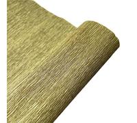 Papier Cadeau Rouleau de papier crépon coloré, froissé, décoration florale DIY(Brown 9.8in x 8ft)