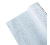 papier cadeau Rouleau de papier crépon coloré, papier crépon froissé, décoration florale DIY(White 9.8in x 8ft)