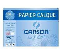 Papier calque - Canson - A4 - 70 g/m2 - 12 feuilles - Transparent