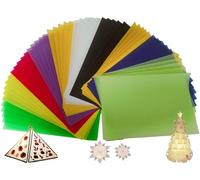 Papier Calque Couleur A4,50pcs Feuilles Cartonnées A4,Feuilles de Papier Calque Coloré A4,Papier Couleur A4,Feuille Cartonner de Couleur Papier,Feuille Decalque,Papier Vitrail Couleur Transparent