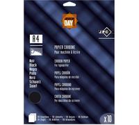 Papier carbone - JPC - 10 feuilles - Couleur noire - Idéal pour transfert - Pratique à utiliser
