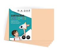 Papier cartonné coloré A4 Couleurs intenses, Feuilles colorées 180gr pour artisanat, Imprimez vos documents et dessins créatifs, Feuilles colorées A4 · m-office (25 feuilles, vanille)