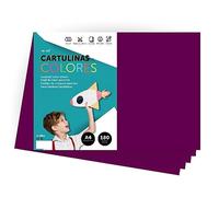 Papier cartonné coloré A4 Couleurs intenses, Feuilles colorées 180gr pour artisanat, Imprimez vos documents et dessins créatifs, Feuilles colorées A4 · m-office (25 feuilles, violet)