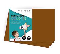 Papier cartonné coloré A4 Couleurs intenses, Feuilles colorées 180gr pour artisanat, Imprimez vos documents et dessins créatifs, Feuilles colorées A4 · m-office (50 feuilles, marron)