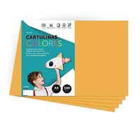 Papier cartonné coloré A4 Couleurs intenses, Feuilles colorées 180gr pour artisanat, Imprimez vos documents et dessins créatifs, Feuilles colorées A4 · m-office (500 feuilles, jaune or)