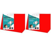 Papier cartonné coloré A4 Couleurs intenses, Feuilles colorées 180gr pour artisanat, Imprimez vos documents et dessins créatifs, Feuilles colorées A4 · m-office (25 feuilles, rouge) (Lot de 2)