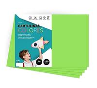 Papier cartonné coloré A4 Couleurs intenses, Feuilles colorées 180gr pour artisanat, Imprimez vos documents et dessins créatifs, Feuilles colorées A4 · m-office (250 feuilles, vert)