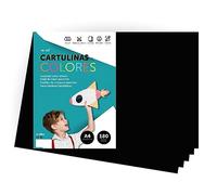 Papier cartonné couleur A4 couleurs intenses, feuilles colorées 180gr pour artisanat, imprimer vos documents et dessins créatifs, feuilles colorées A4 · m-office (100 feuilles, noir)