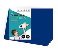 Papier cartonné couleur A4 couleurs intenses, feuilles colorées 180gr pour artisanat, imprimez vos documents et dessins créatifs, feuilles colorées A4 · m-office (250 feuilles, bleu foncé)