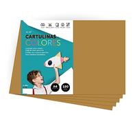 Papier cartonné couleur A4 couleurs intenses, feuilles colorées 180gr pour artisanat, imprimez vos documents et dessins créatifs, feuilles de couleurs A4 · m-office (100 feuilles, marron clair)