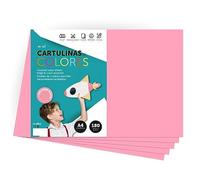 Papier cartonné couleur pastel A4, feuilles colorées 180 g pour artisanat, imprimer vos documents et dessins créatifs, feuilles de couleurs pastel A4 · m-office (x100, rose)