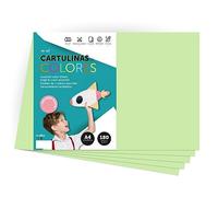 Papier cartonné couleur pastel A4, feuilles colorées 180 g pour l'artisanat, imprimer vos documents et dessins créatifs, feuilles pastel A4 · m-office (x100, vert clair)