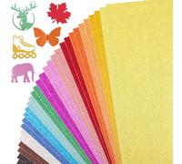 Papier cartonné pailleté A4, 30 feuilles de papier cartonné coloré de 15 couleurs pour travaux manuels, projets de bricolage, fabrication de cartes, décoration de fête d'anniversaire, mariage 300 g/m²