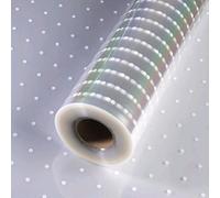 Papier cellophane transparent à pois colorés, pour fleurs, cadeaux, panier, 80 cm
