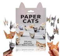 Papier Chats Origami Kit, 50 Feuilles Diy Paper Cats, Fun 3D Paper Cat Models, Creative Origami Animal, Desk Decor, Manuel Animal Papiererie Kit, Pour Adultes Enfants Amoureux d'Animaux