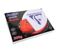 Papier - CLAIREFONTAINE - DCP - 250 Feuilles - 200g - A4 - Certifié FSC - Couché Brillant