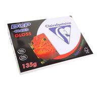 Papier - CLAIREFONTAINE - DCP - 250 Feuilles - A4 135g - Certifié FSC - Couché Brillant Blanc