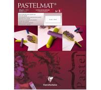 Clairefontaine 96028C Bloc Collé Pastelmat n°3 - 12 Feuilles Carte Spéciale pour Pastels Secs - 24x30 cm 360g - Blanc - Intercalaires en Papier Cristal