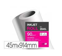 Papier clairefontaine plan extra blanc largeur 45mx914mm 90g application jet d'encre qualite photo bobine