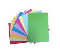 Papier coloré A4 70 g/m² 10 couleurs 100 feuilles de papier origami doux double face, papier recyclé pour photocopie pastel, artisanat et papier coloré fait à la main.