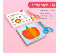 Papier Coloré Créatif Pour Enfants, 100 Pièces, Dessin Animé, Jouets Pliants Et Découpés, Artisanat D'art, Éducation, Puzzle Pour Enfants