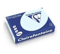 Papier couleur A4 - CLAIREFONTAINE - Bleu clair - 80 g - Format A4 - Ramette de 500 feuilles - Papier multifonctions
