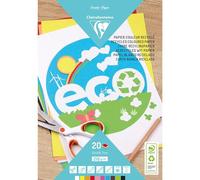 PAPIER COULEUR RECY loc de 20 feuilles 210g/m2 au format A4 (21x29 ,7cm), Assortiment - 10 couleurs - Assortiment
