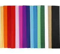 Papier crêpé - Couleurs de base, 15pcs.