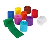 Papier crepon 10mx5cm assortis - Paquet de 10 G
