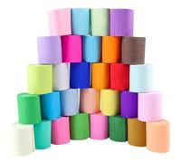 Papier crépon multicolore - 30 couleurs - Arc-en-ciel - Pour mariage, anniversaire, douche prénatale, Noël, décoration de fête - 4,5 cm x 10 m