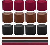 Papier Crépon Papier Crepon Couleur Noire Crepe Paper Craft Bandes Pour La Décoration D¿Anniversaires Mariages Et Fêtes Thanksgiving Décoration De Noël Bricolage 12 Rouleaux 25m X 4.5cm