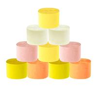 Papier Crépon Papier Crepon Couleur Orange Crepe Paper Craft Bandes pour la Décoration d’Anniversaires Mariages et Fêtes Thanksgiving Décoration de Noël Bricolage 10 Rouleaux 25m x 4.5cm