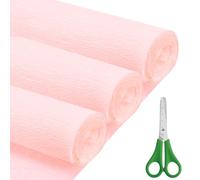 Papier Crépon Rose clair 43 x 250 cm Pour Bricolage Adaptés Aux Loisirs Créatifs Floraux, Aux Fêtes d'anniversaire (Rose clair)