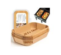 Papier Cuisson Air Fryer 100 Pices 23 cm XXL Rond Papier Sulfuris pour Friteuse a Air 6510 L Airfryer Parchemin Accessoires