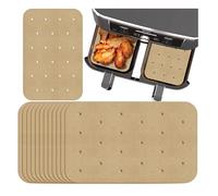 Papier Cuisson Air Fryer,150 PCS Papier pour Friteuse à Air Papier Parchemin Antiadhésif Doublures Papier Sulfurisé Perforé pour Friteuse Papier de Cuisson