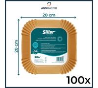 Papier cuisson Airfryer 20 x 20 cm 100 pièces carré résistant aux graisses je...