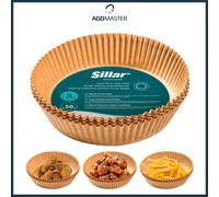 Papier cuisson friteuse à air chaud 100 pièces 16 cm ronde pour Airfryer Sillar