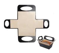 Papier Cuisson Reutilisable Tapis Silicone, Tapis de Transfert à Pâte Antiadhésif avec 4 Poignées - Support Moule à Pain Réutilisable 9x5" - Silicone 90g Sans Odeur