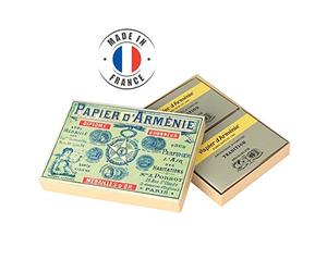 Papier d'Arménie Coffret 1900 - Boîte de 12 Carnets Traditionnels - Désodorisant Naturel - Parfum d'Intérieur